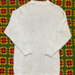 90’s Knit Knit White Floral Sweater (L)