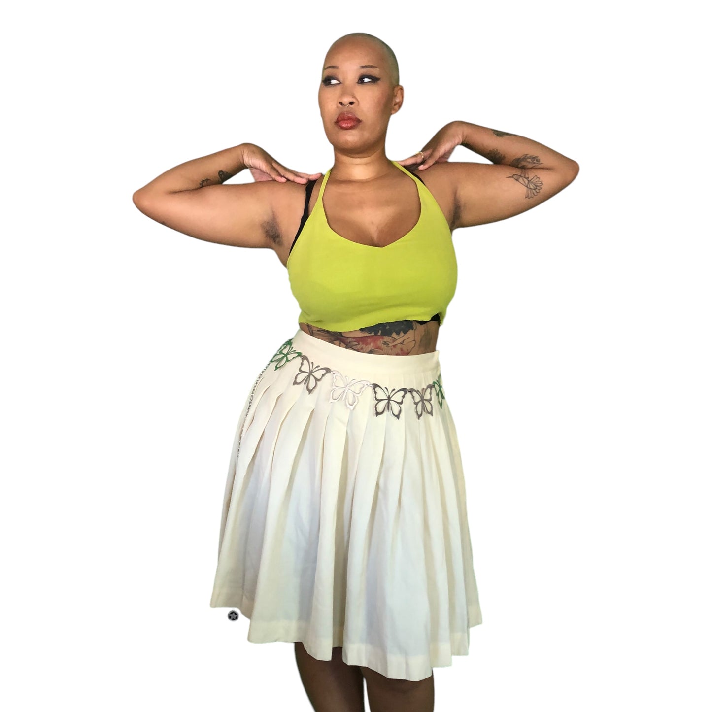 Y2K GUESS Lime Green Halter Top (M)