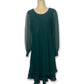 90’s Emerald Chiffon Dress (XL)