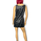 90’s/Y2K Allure Black Leather Mini Dress (M)