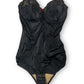 70’s Flexees Black Satin Bustier Bodysuit (38D)