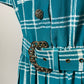80’s Retro Plaid Secretary Dress (L/XL)