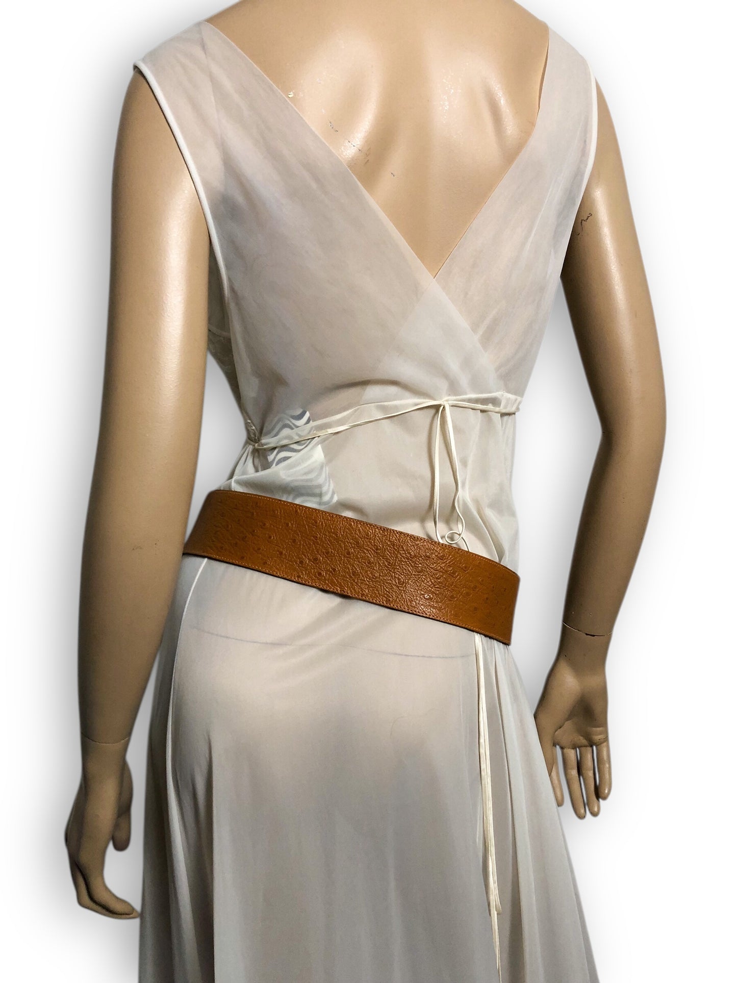 Vintage Brown Faux Leather Belt (M)