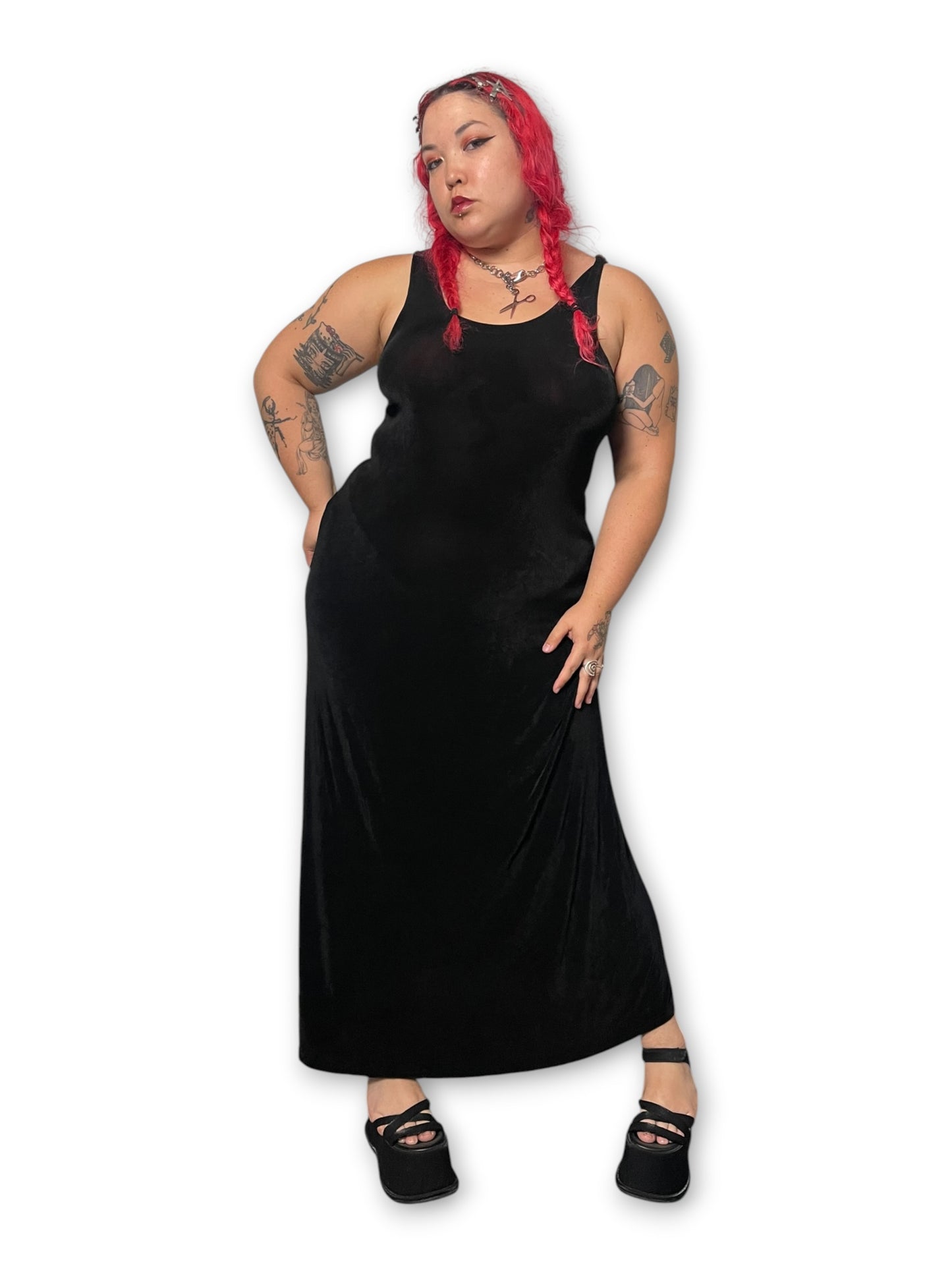 90’s Slinky Maxi Dress (XL/1X)