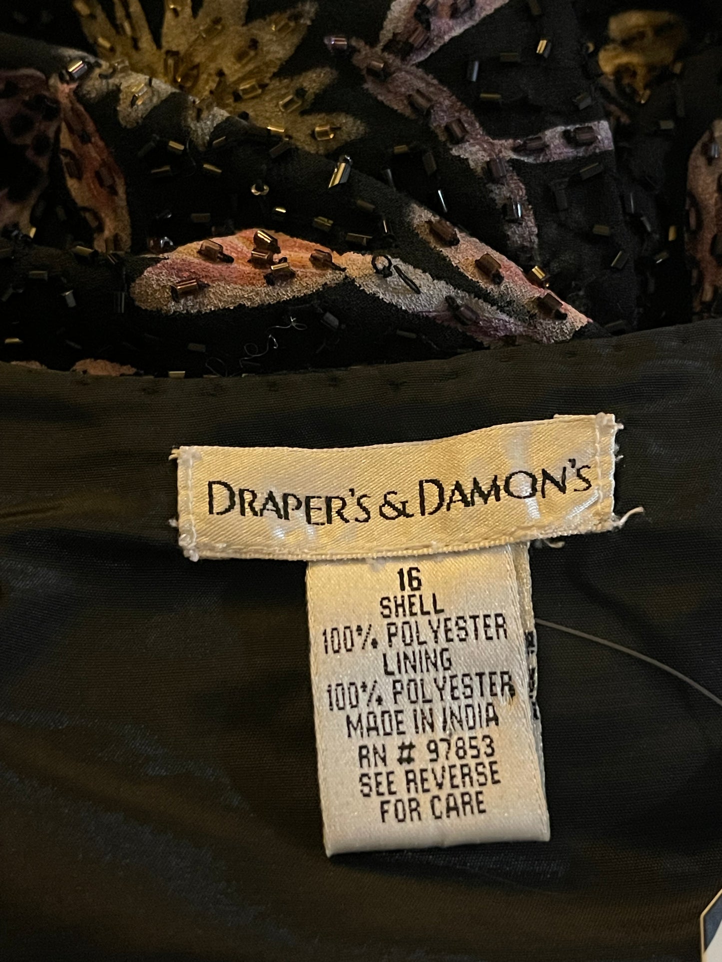 90’s/Y2K Draper’s & Damon’s Floral Beaded Cardigan (XL)
