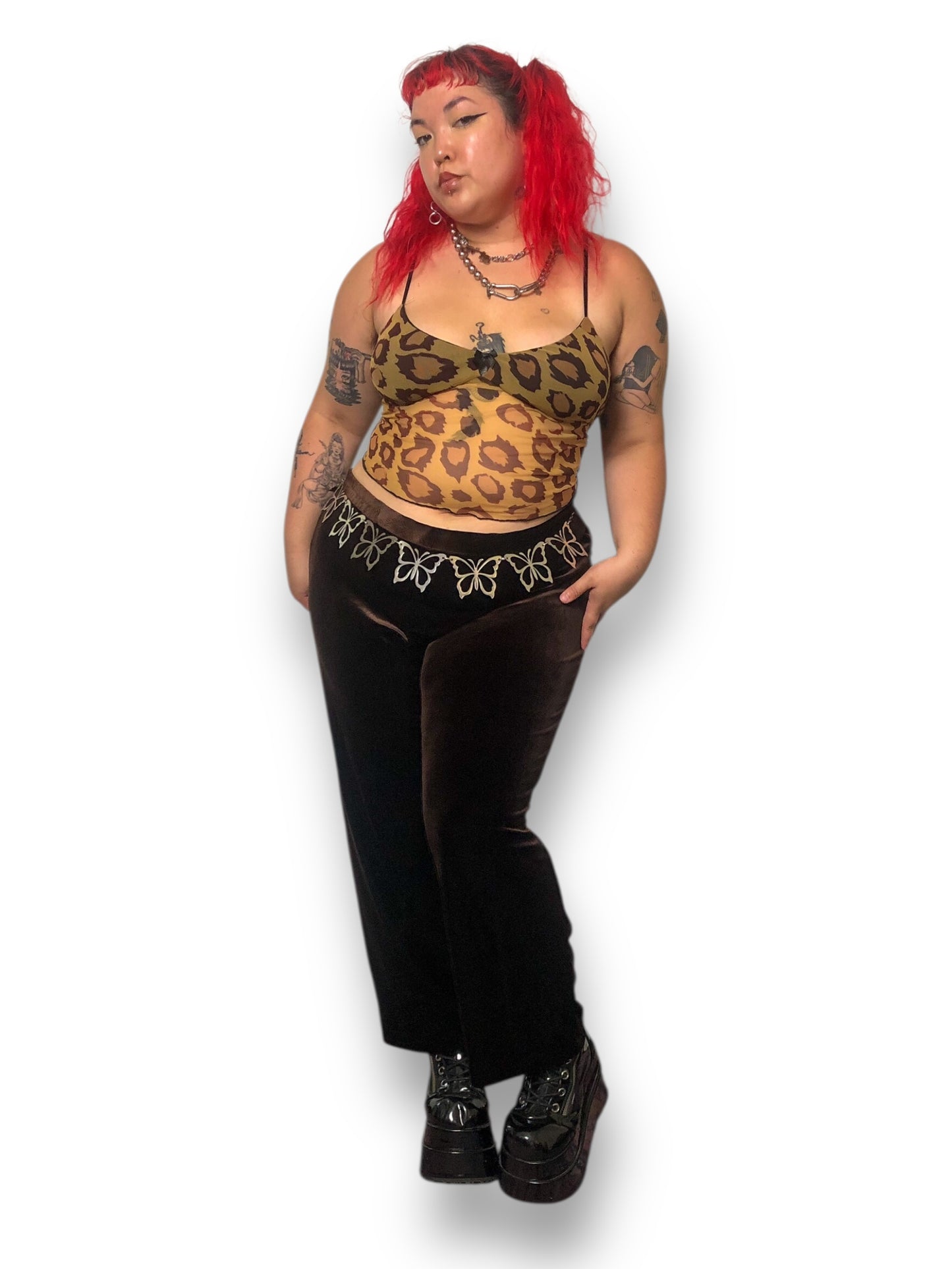 Y2K Dressbarn Brown Velvet Pants (2X/3X)