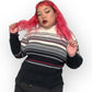 90’s Karen Scott Striped Mock Turtleneck Sweater (XL)