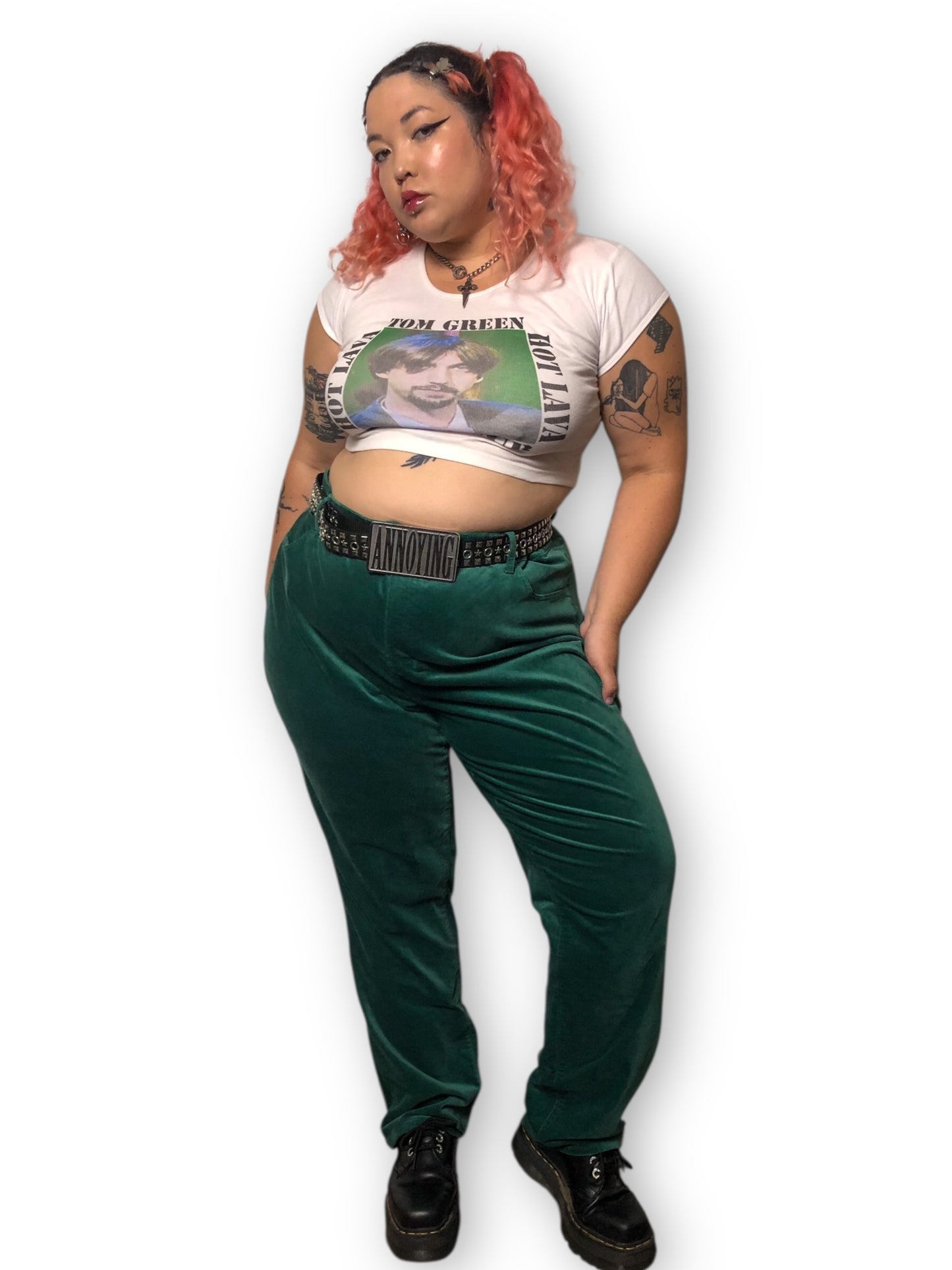 Talbots Forest Green Velvet Pants (3X)