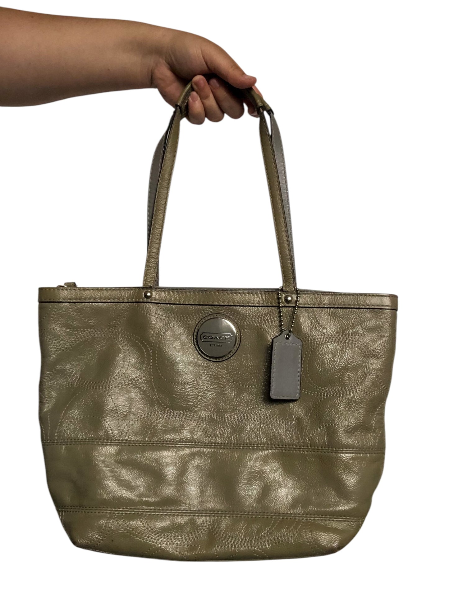 Coach Patent Olive Khaki Purse