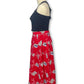 60’s/70’s Japanese Print Pleated Skirt (XS)