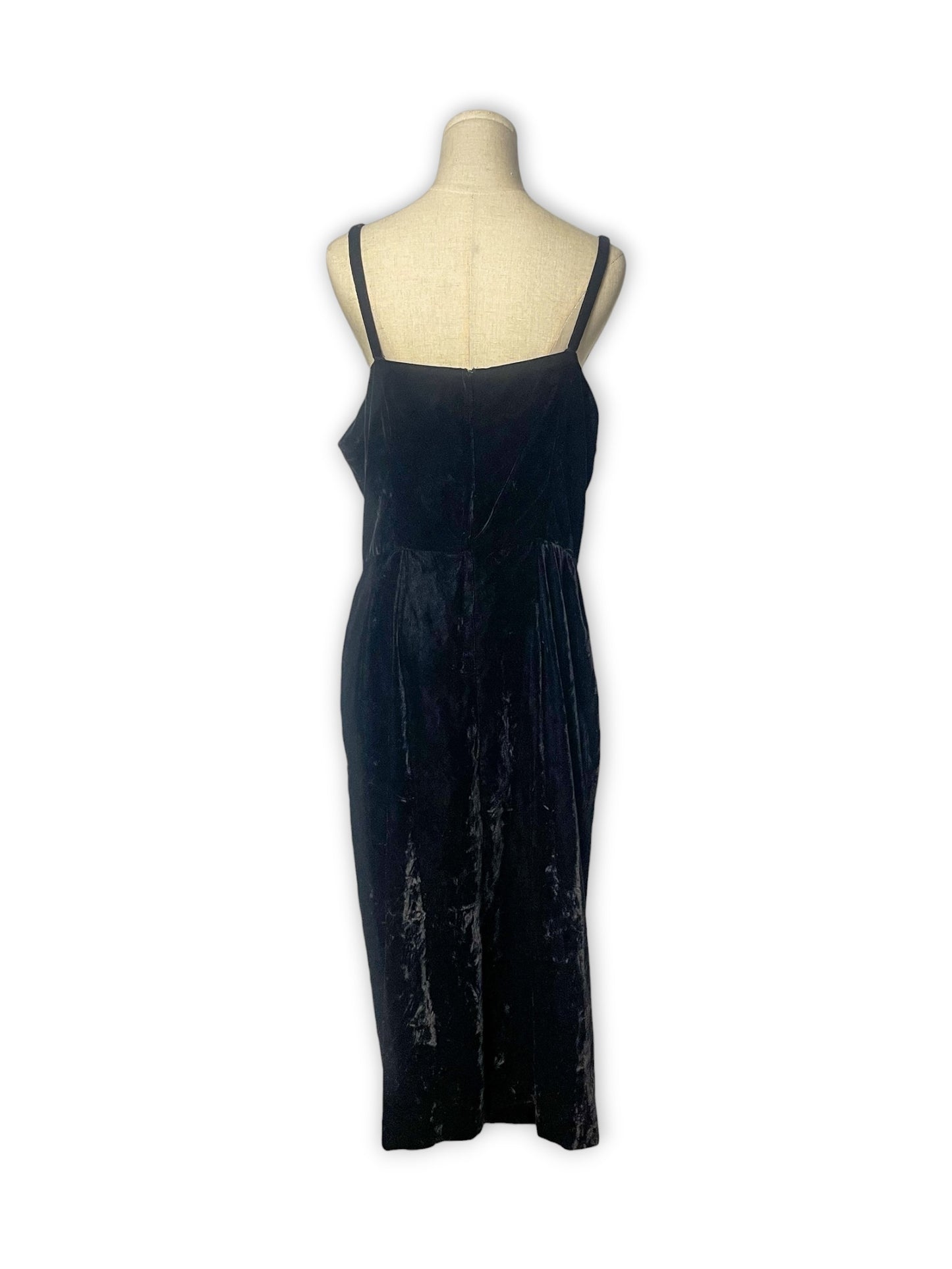90’s Goth Velvet Midi Dress (XL)