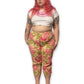 Y2K Floral Print Capri Pants (1X)