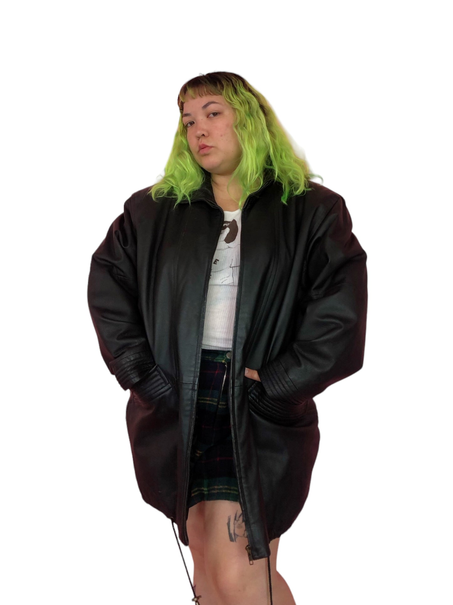 90’s Liz Baker Black Leather Jacket (3X)