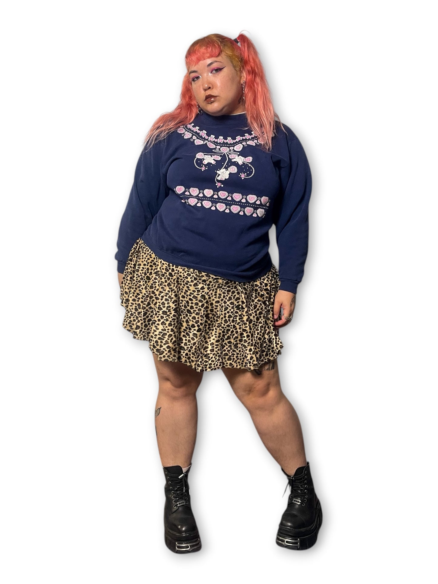 80’s Coquette Print Sweatshirt (XL)
