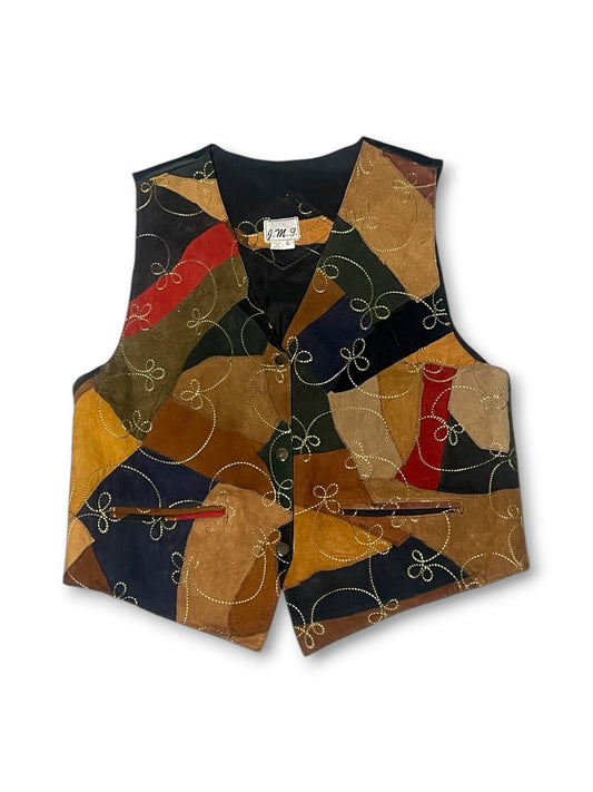 80’s/90’s Patchwork Leather Vest (S/M)