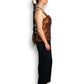 90’s Alfred Angelo Shiny Brown Pleated Tank Top (L)