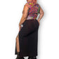 90’s Metro One Black Sparkly Maxi Skirt (XL)