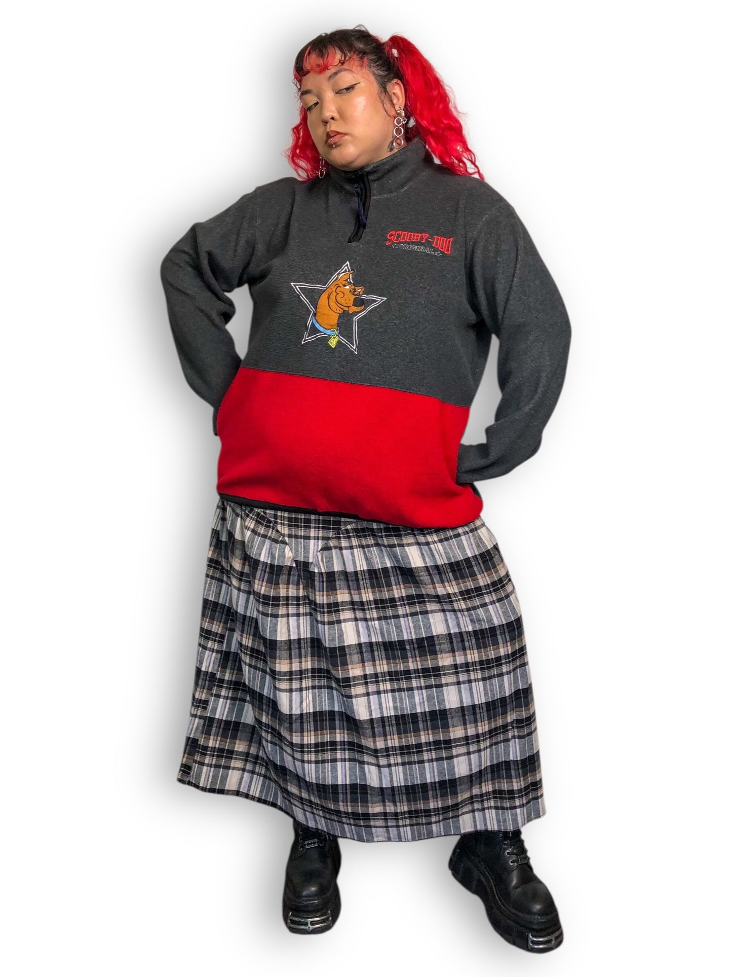 Y2K Scooby Doo Gray Fleece Pullover (4X)