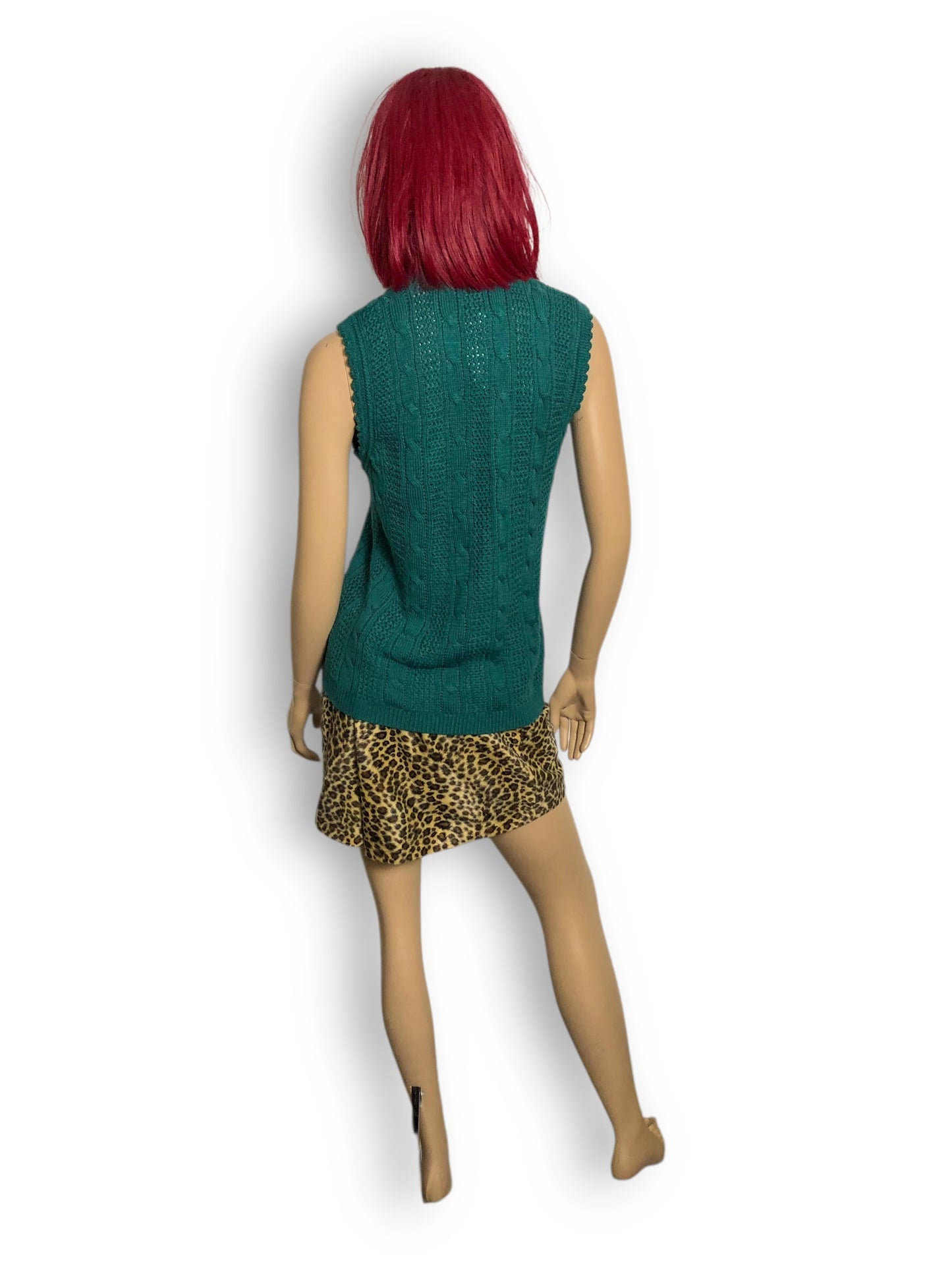 90’s Amusante Teal Knit Vest (L)