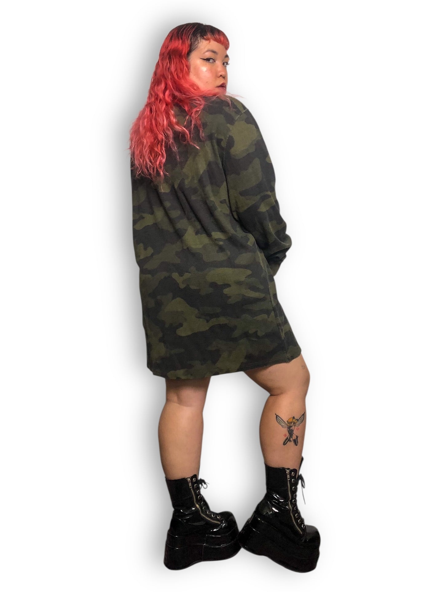 Y2K/Modern KingSize Camo Thermal Long Sleeve Shirt (3X)