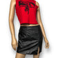 90’s Maxima by Wilson Black Leather Mini Skirt (M)