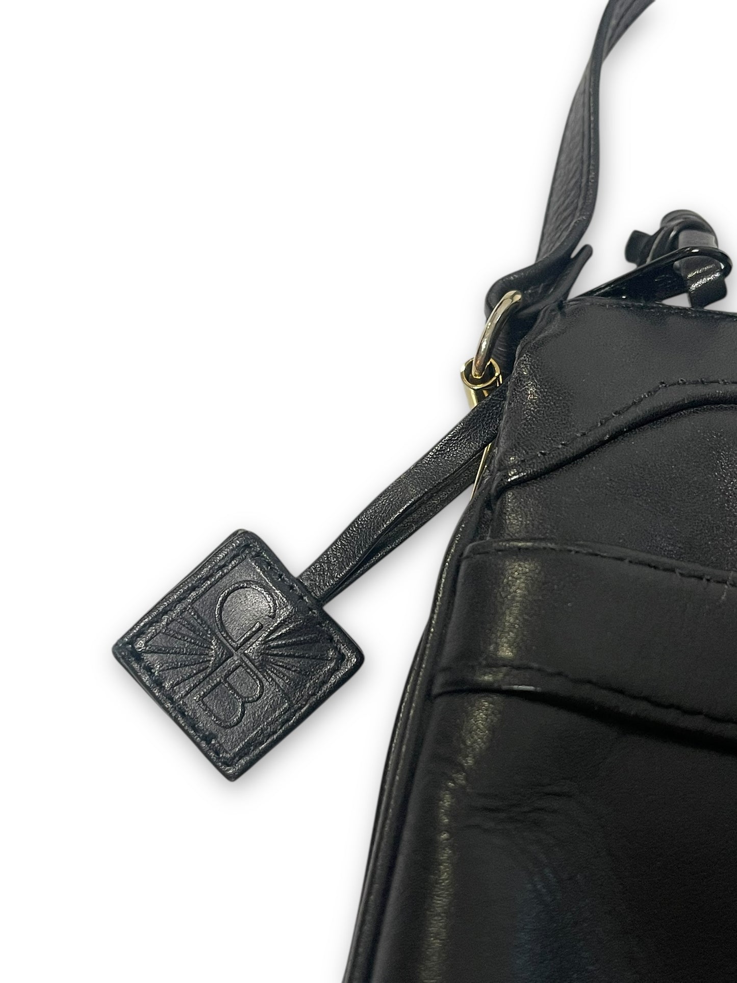 90’s Giani Bernini Black Leather Crossbody Purse