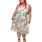 Y2K Swirl Print A-Line Dress (3X)