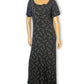 90’s Eddie Bauer Black Floral Maxi Dress (L)