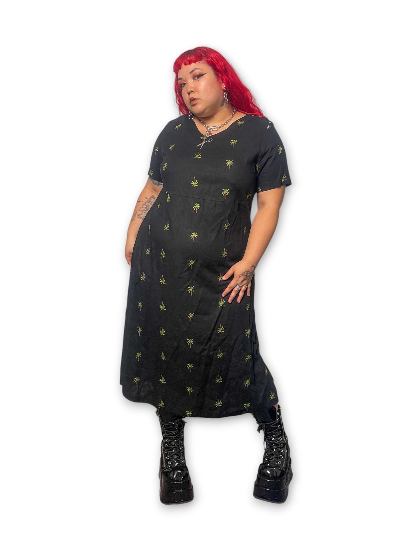 90’s/Y2K Embroidered Maxi Dress (1X)