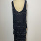 90’s Silk Beaded Tiered Cocktail Dress (XL/1X)