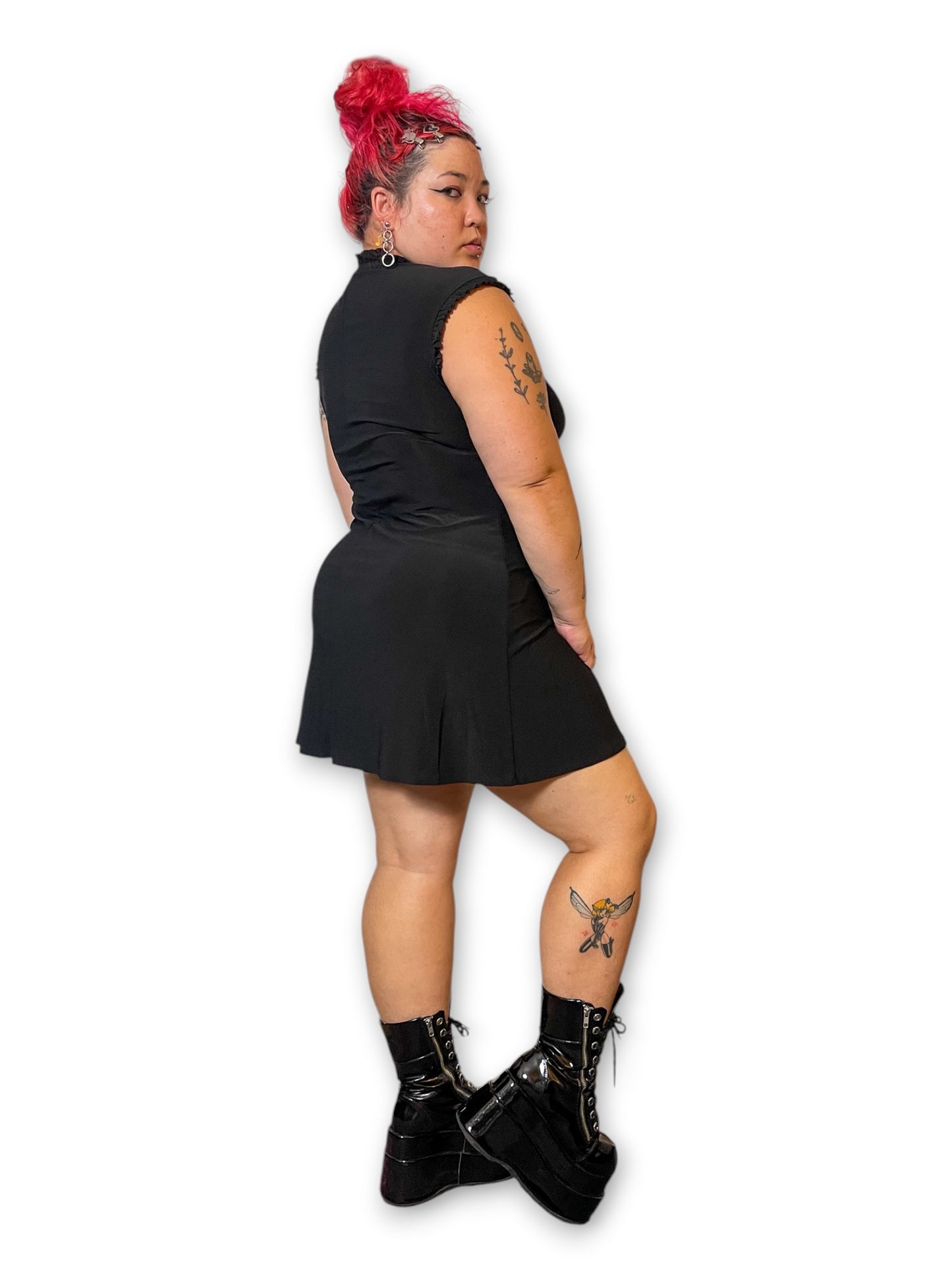 90’s/Y2K Black Slinky Mini Dress (XL/1X)