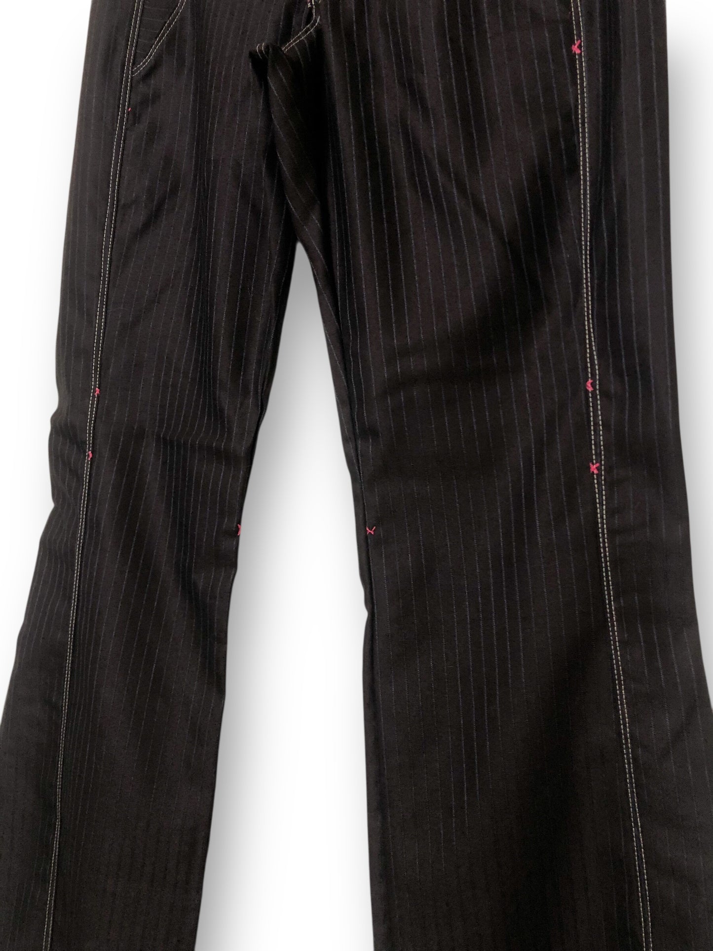 Black and Navy Blue Pinstripe Slacks (M)