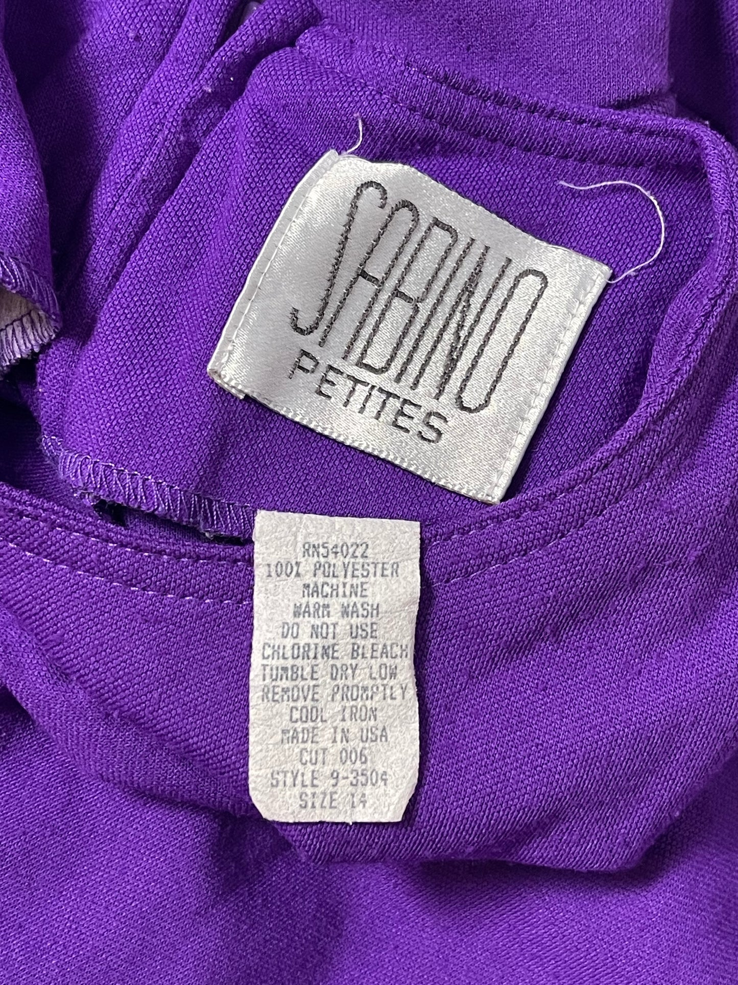 80’s/90’s Purple Retro Dress (XL/1X)