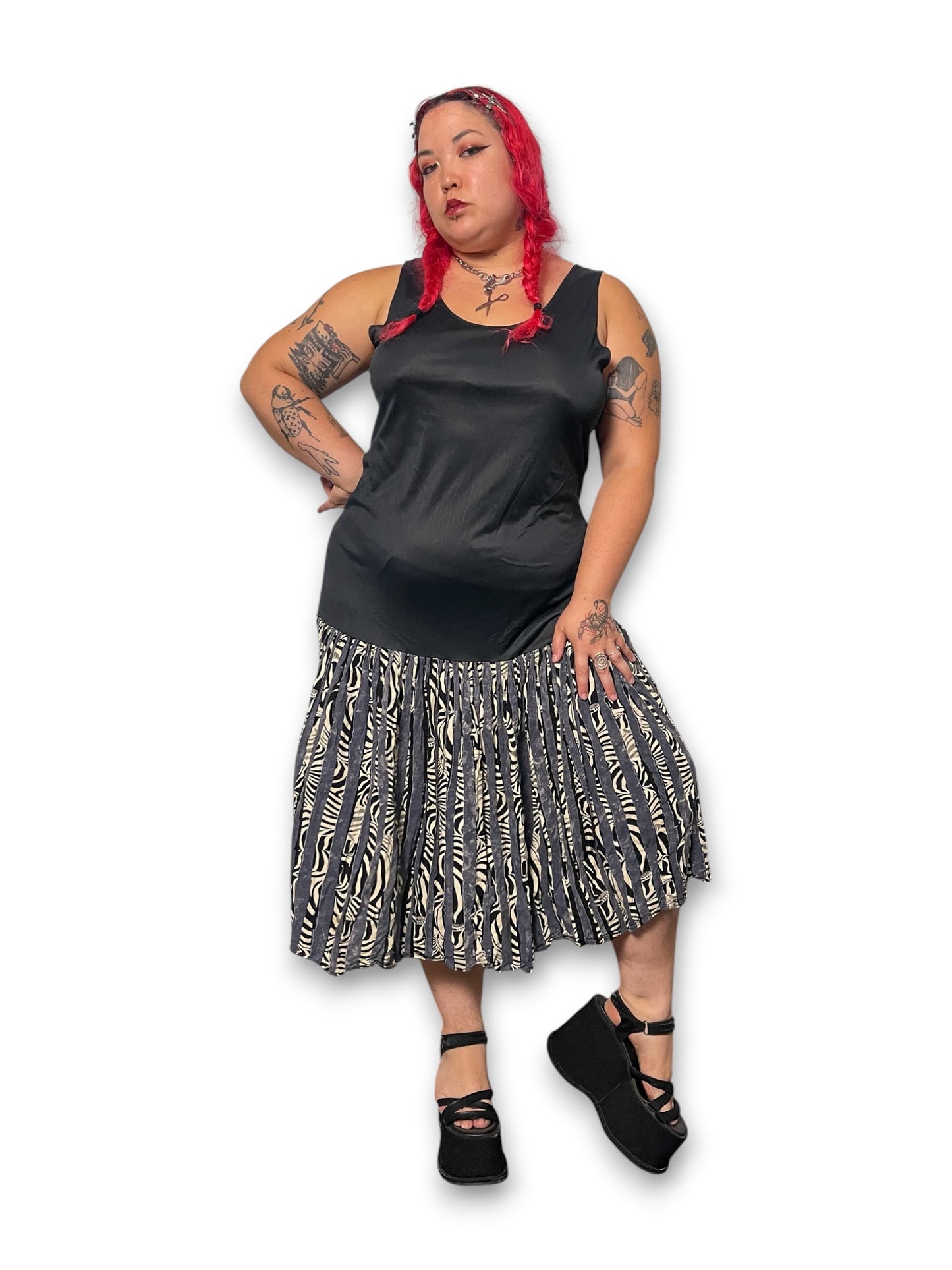 80’s/90’s Boho Grunge Midi Dress (XL/1X)