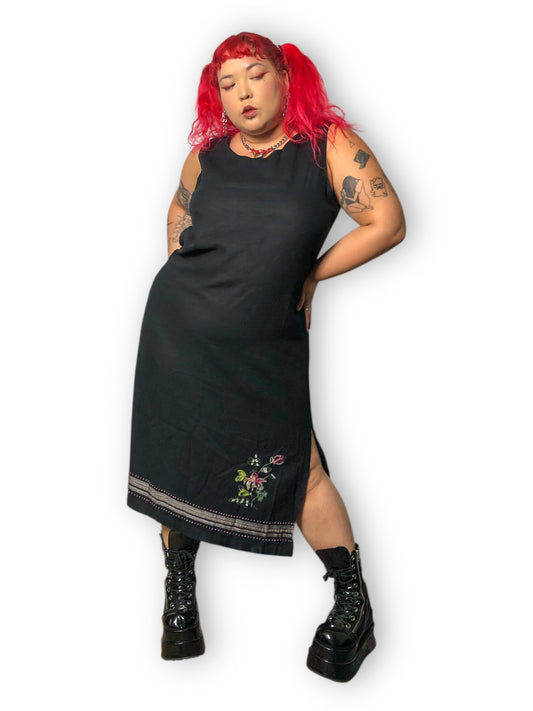 90’s/Y2K Jane Ashley Black Shift Dress (XL/2X)