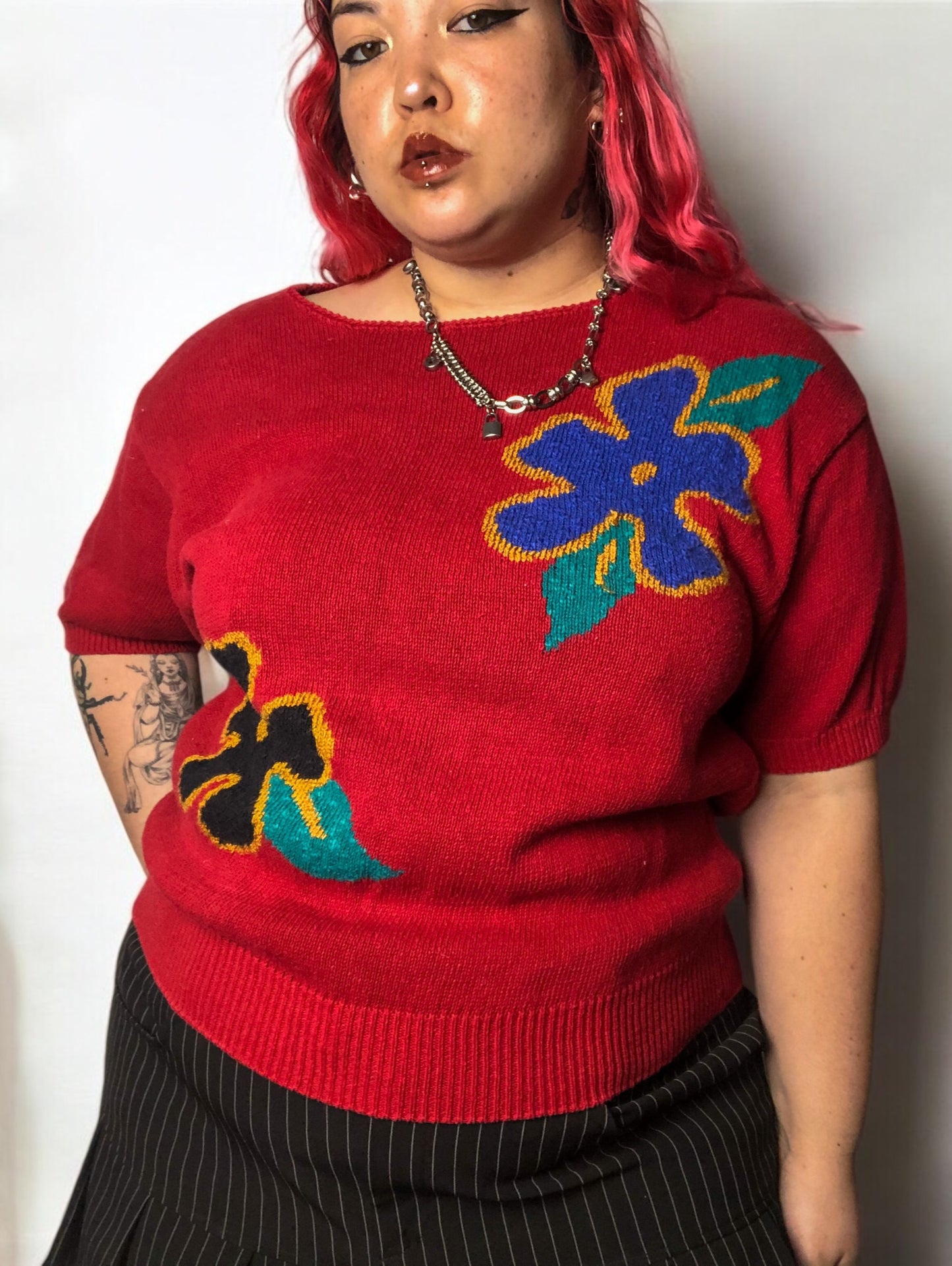 80’s Rejoice! Red Knit Shirt (2X)