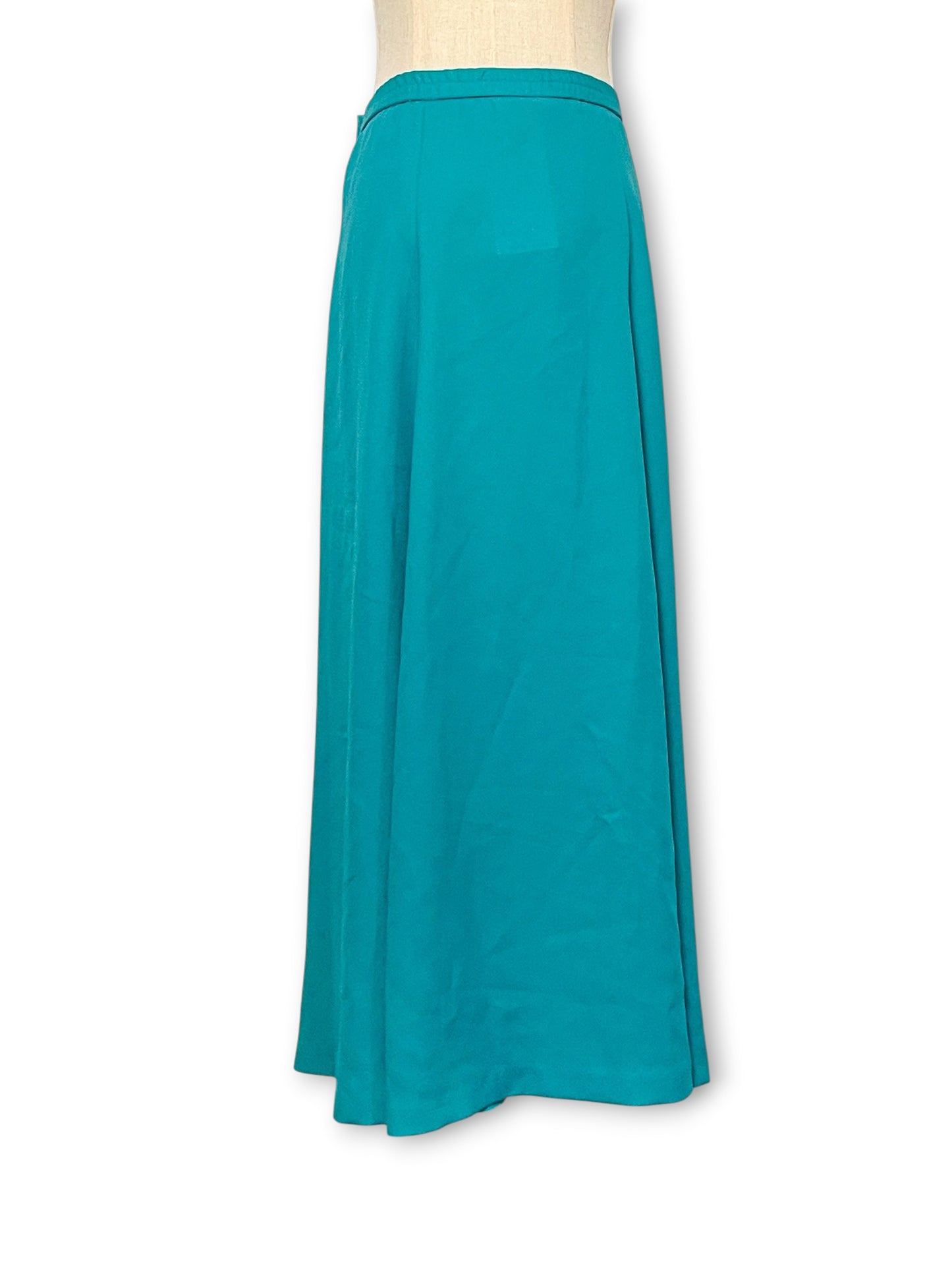 90’s/Y2K Retro Turquoise Midi Skirt (XL)