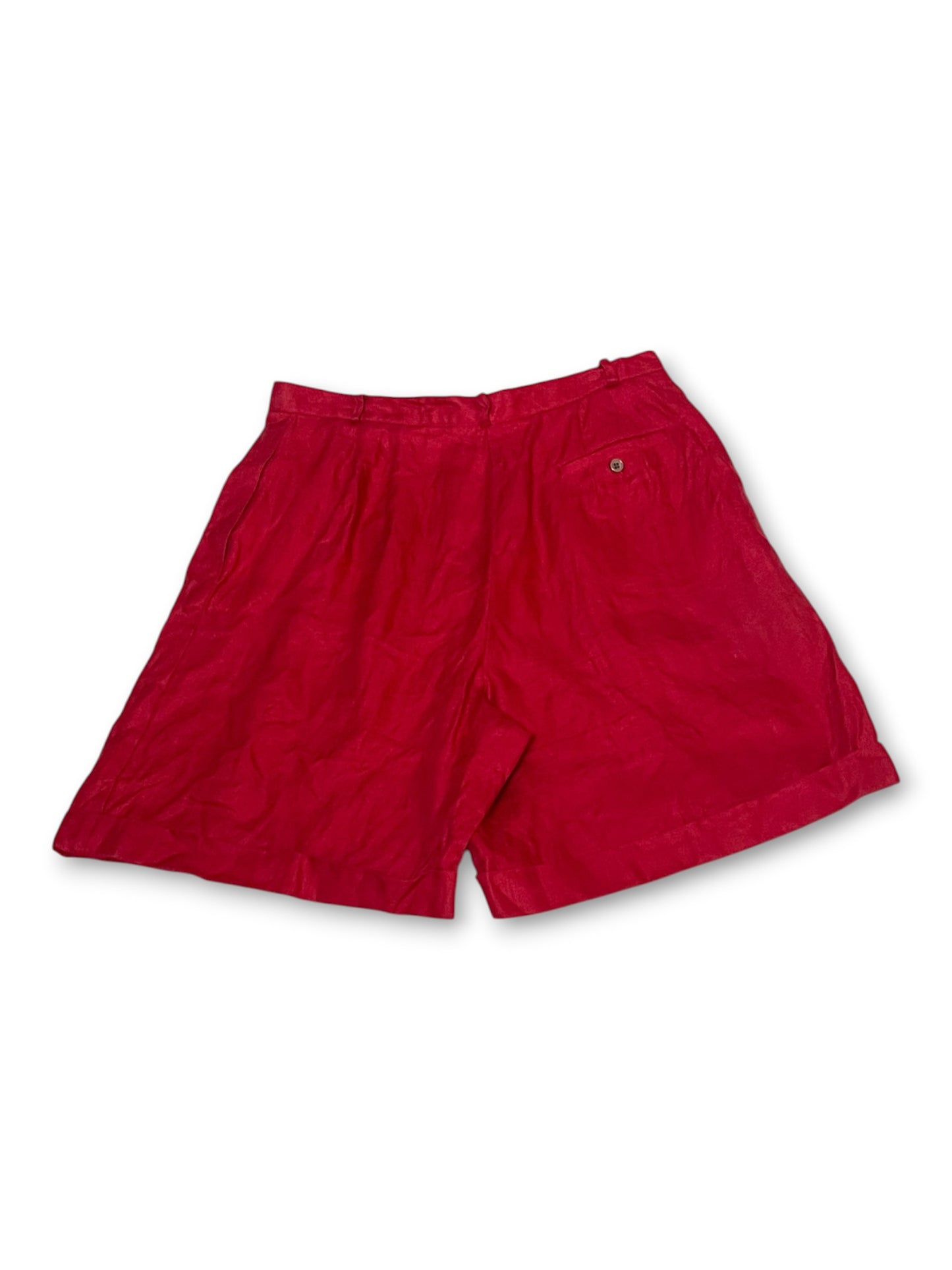 90’s/Y2K Red Retro Pleated Shorts (L)