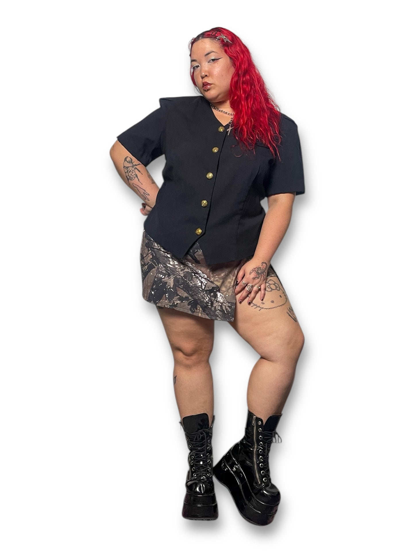 90’s Worthington Black Retro Blouse (2X/3X)