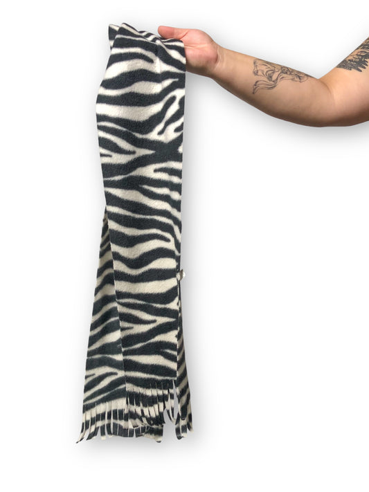 Zebra Print Fleece Scarf