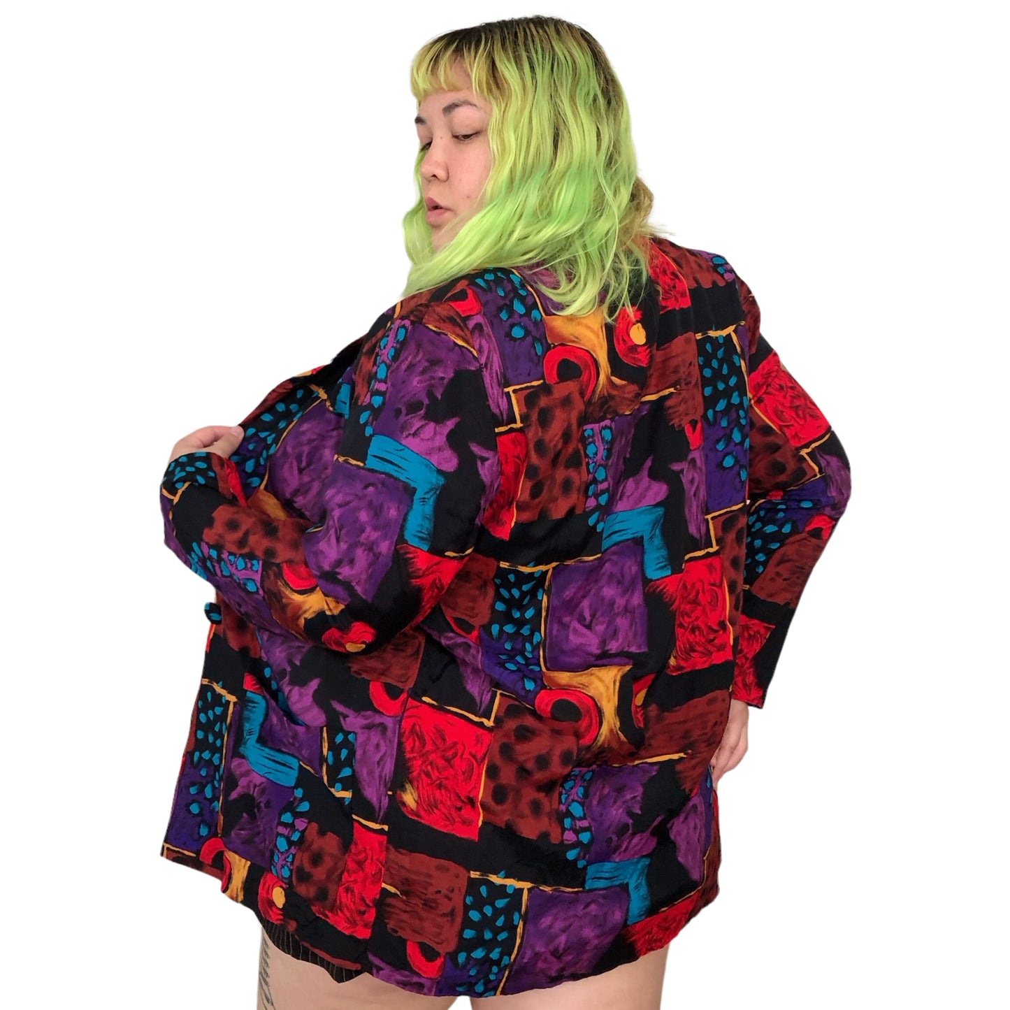 80’s/90’s Barrie Stephens Colorful Retro Print Blazer (L/XL)