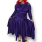 80’s David Rose Purple Retro Cocktail Dress (2X)