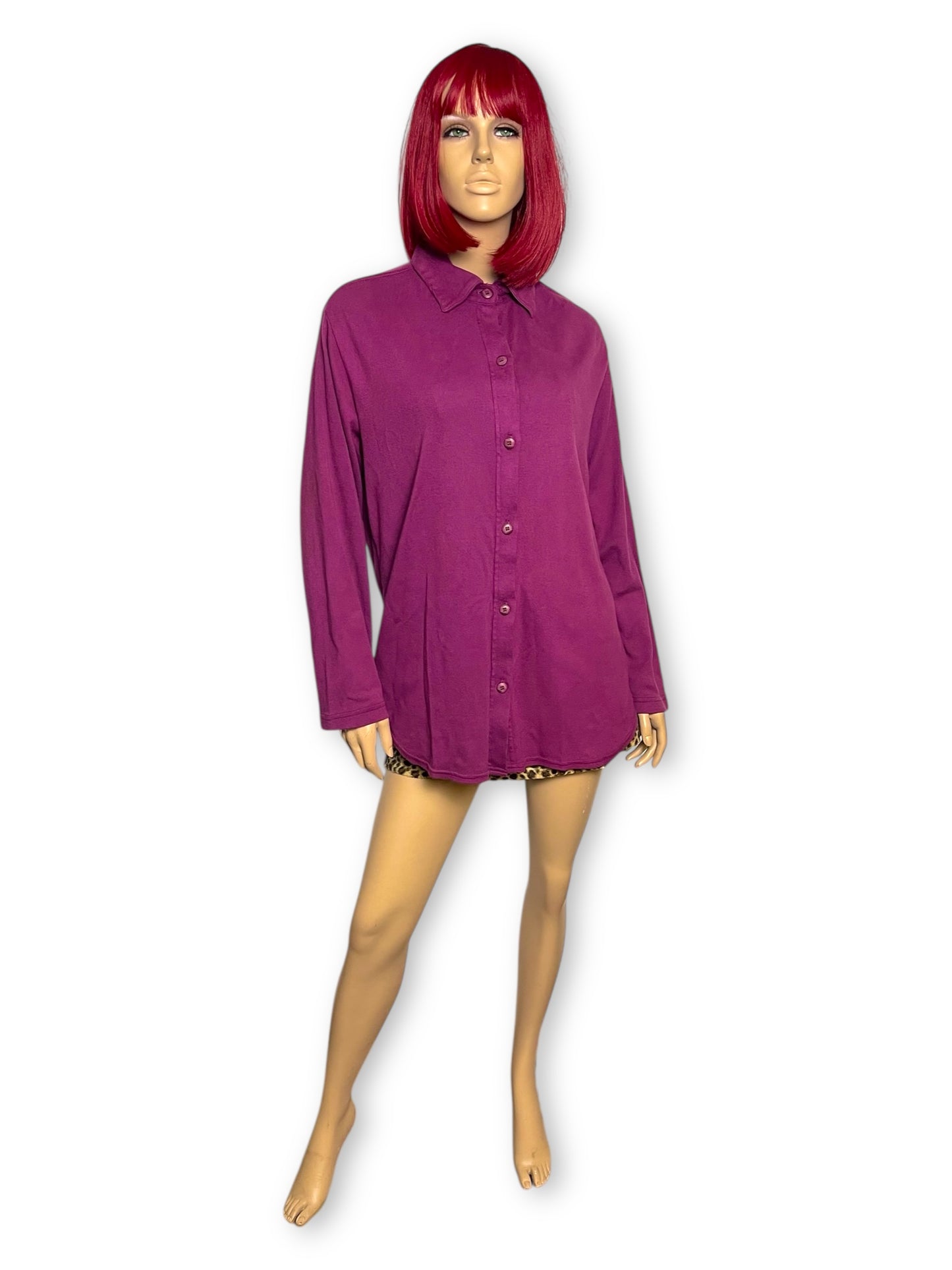 80’s/90’s Russ Berens Plum Button Down Shirt (M)