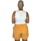 90’s/Y2K Kathie Lee Yellow and Orange Plaid Skort (2X)