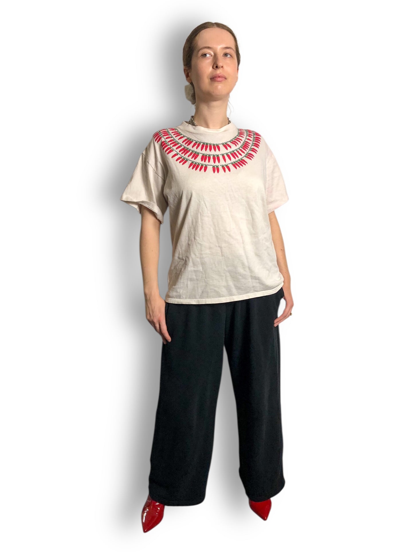 90’s White Chili Pepper T-Shirt (L)