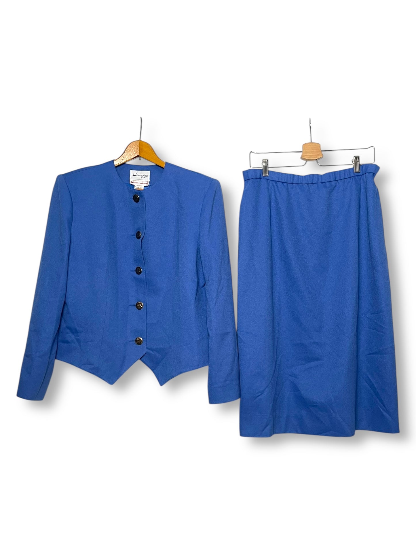 70’s Henry-Lee for Johnny Appleseed’s Cerulean Blue Skirt Suit (XL)