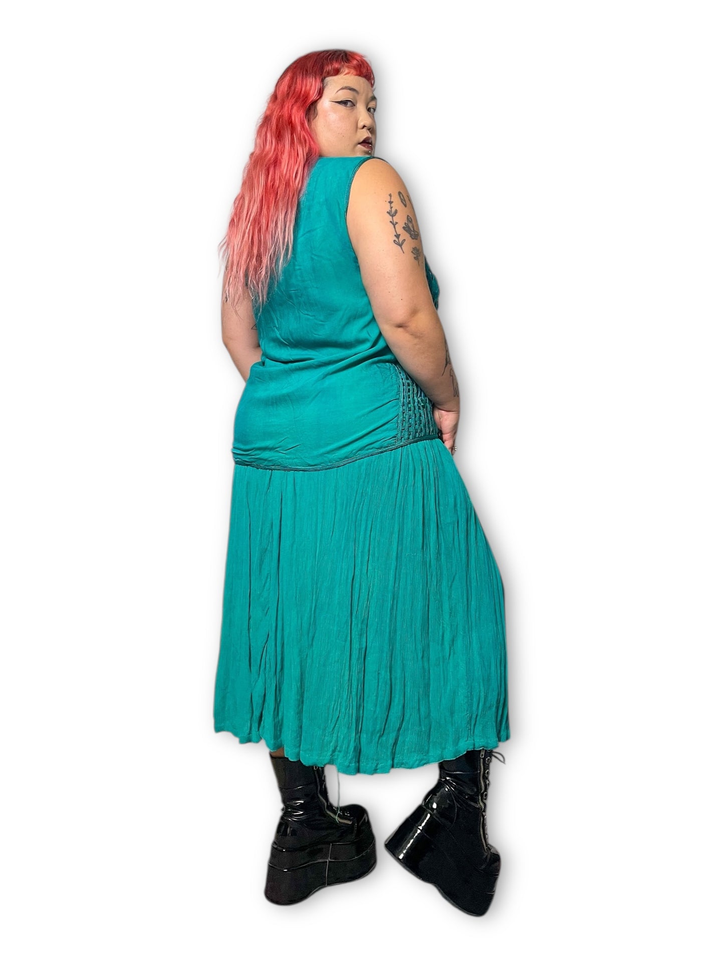 90’s Brownstone Woman Turquoise 2-Piece Set (2X)