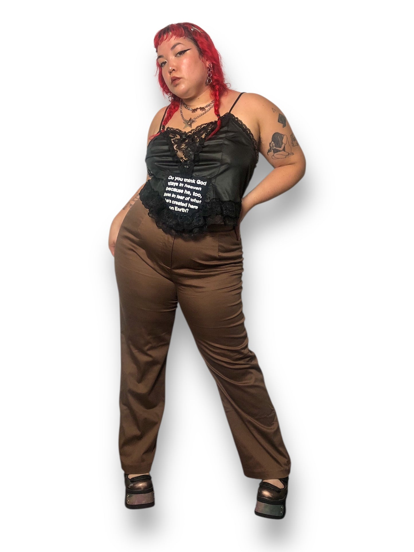 Y2K City Girl by Nancy Bolen Brown Pants (2X)