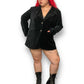 90’s/Y2K DG2 by Diane Gilman Black Velvet Blazer (XL/2X)