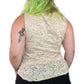 Y2K JM Collection Cream Floral Lace Tank Top (XL)